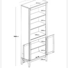 Estante De Madeira Maciça 2 Portas Verde