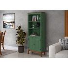 Estante De Madeira Maciça 2 Portas Verde