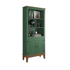 Estante De Madeira Maciça 2 Portas Verde