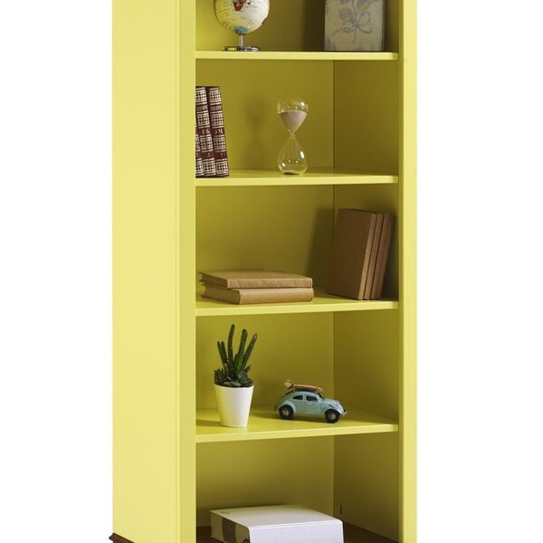 Estante De Madeira Maciça 4 Prateleiras Amarelo Lemon