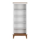 Estante De Madeira Maciça 4 Prateleiras Branco