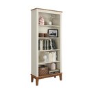 Estante De Madeira Maciça 4 Prateleiras Off White