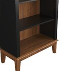 Estante De Madeira Maciça 4 Prateleiras Preto - Fundo Amêndoa