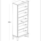 Estante De Madeira Maciça 4 Prateleiras Verde - Fundo Amêndoa