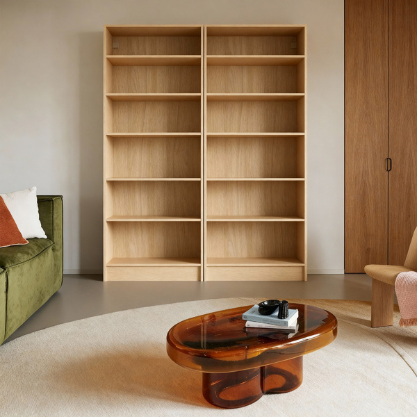 Estante de Madeira MDP com 12 Prateleiras e 8 Portas Oásis 204,8x159,6x28cm 108Kg EVO'M Spaceo