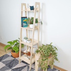 Estante De Madeira Tipo Escada Vitoria 4 Prateleiras - Natural