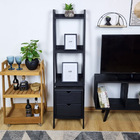 Estante De Madeira Tipo Escada Vitoria 4 Prateleiras - Preto