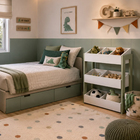 Estante de MDF com 3 Prateleiras Verde Doce Infncia 86x82x25cm 6kg Monitoy Agardi