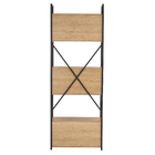 Estante de MDP Preto Fosco e Freijó com 3 Nichos 2,02mx72x33cm Kappesberg