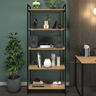 Estante De Metal E Madeira Móveis Office Premium 5 Prateleira