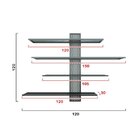 Estante De Metalon Aérea Dólar - Preto - 1,65x0,30x1,20m