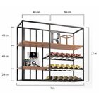 Estante De Metalon E Madeira Aérea Wonderful - Coleção Aquare