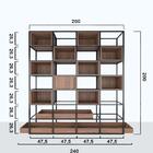 Estante De Metalon E Madeira Estante Rustic - Coleção Aquarel
