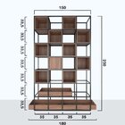 Estante De Metalon E Madeira Estante Rustic - Coleção Aquarel