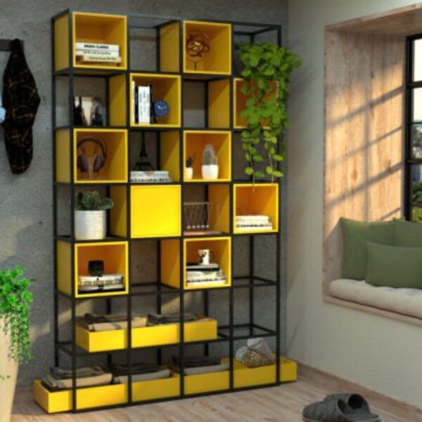 Estante De Metalon E Madeira Estante Rustic - Coleção Aquarel