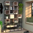 Estante De Metalon E Madeira Estante Rustic - Coleção Aquarel