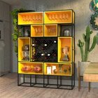 Estante De Metalon E Madeira Para Área Gourmet Rebusc Amarelo