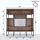 Estante De Metalon E Madeira Para Área Gourmet Rebusc Azul Se