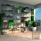 Estante De Metalon E Madeira Para Sala De Estar Ambience - Cr