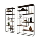 Estante De Metalon E Madeira Para Sala De Estar Duo Metalic -