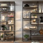 Estante De Metalon E Madeira Para Sala De Estar Duo Metalic -