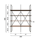 Estante De Metalon E Madeira Para Sala De Estar Estante Class