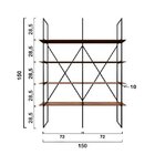 Estante De Metalon E Madeira Para Sala De Estar Estante Class