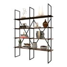 Estante De Metalon E Madeira Para Sala De Estar Estante Class