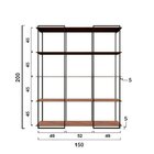 Estante De Metalon E Madeira Para Sala De Estar Evidence Amar