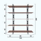 Estante De Metalon E Madeira Para Sala De Estar Expanse Amare