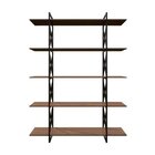 Estante De Metalon E Madeira Para Sala De Estar Expanse Rosa