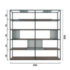 Estante De Metalon E Madeira Para Sala De Estar Magnific Azul