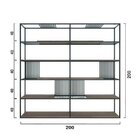 Estante De Metalon E Madeira Para Sala De Estar Magnific Azul