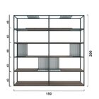 Estante De Metalon E Madeira Para Sala De Estar Magnific - Ci