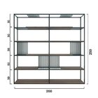 Estante De Metalon E Madeira Para Sala De Estar Magnific Rosa