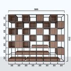 Estante De Metalon E Madeira Para Sala De Estar Metalic - Riv