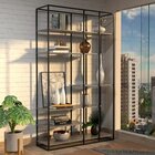 Estante De Metalon E Madeira Para Sala De Estar Oasis - Giand