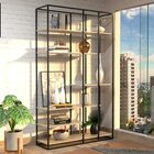 Estante De Metalon E Madeira Para Sala De Estar Oasis - Rivie