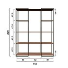 Estante De Metalon E Madeira Para Sala De Estar Platinum - Cr