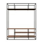 Estante De Metalon E Madeira Para Sala De Estar Silver - Cole