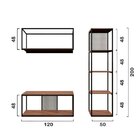 Estante De Metalon E Madeira Para Sala De Tv Kit Wood - Marro