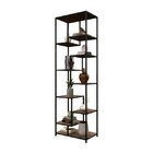 Estante De Metalon E Madeira Para Sala Elegance - Cinza - 0,7