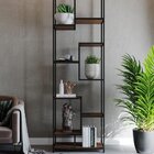 Estante De Metalon E Madeira Para Sala Elegance - Cumaru - 0,