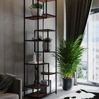 Estante De Metalon E Madeira Para Sala Elegance - Steel - 0,5