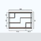 Estante De Metalon E Madeira Para Taças Cristaleira Factory -