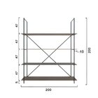 Estante De Metalon E Madeira Wooden - Coleção Aquarela - Mars