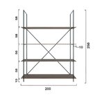 Estante De Metalon E Madeira Wooden - Coleção Aquarela - Mars