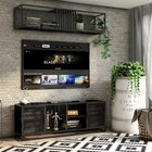 Estante De Metalon Para Sala De Estar Kit Iene - Preto - 1,80