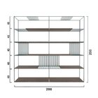 Estante De Metalon Para Sala Exuberance - Coleção Aquarela -