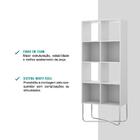 Estante De Nicho Alto Branca Tubos Cromados